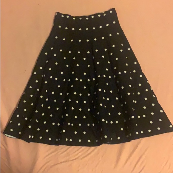 Black polkadot sweater skirt - Picture 2 of 2